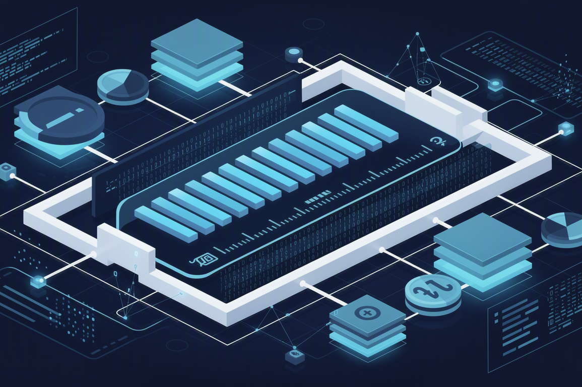 Abstract illustration of AI token budget allocation and usage metering for enterprise cost management