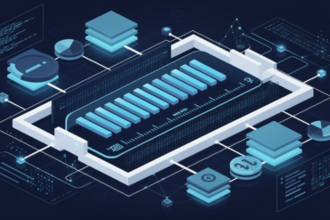 Abstract illustration of AI token budget allocation and usage metering for enterprise cost management
