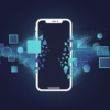 Abstract illustration of smartphone with dissolving AI-generated content representing Meta's withdrawal of Instagram deepfake feature