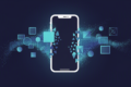 Abstract illustration of smartphone with dissolving AI-generated content representing Meta's withdrawal of Instagram deepfake feature