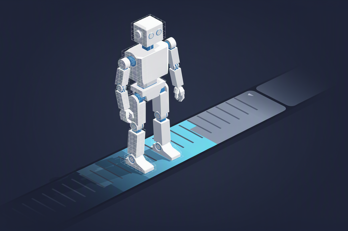 Abstract illustration of incomplete AI agent development represented through fragmented geometric shapes