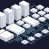 Abstract illustration of AI infrastructure and semiconductor manufacturing integration representing SK Group and Nvidia partnership