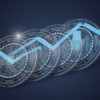 Abstract illustration of semiconductor wafers and financial growth charts representing SK Hynix record IPO
