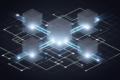 Abstract illustration of cloud infrastructure network representing AI compute partnership between Anthropic and Volta