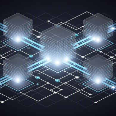 Abstract illustration of cloud infrastructure network representing AI compute partnership between Anthropic and Volta