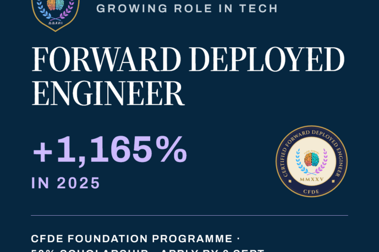 Forward Deployed Engineer job postings grew 1,165% in 2025: CFDE Foundation programme by AIU with 50% scholarship, apply by 6 September to avail scholarship