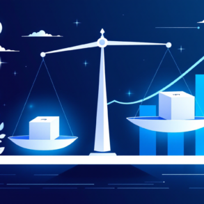 Abstract illustration depicting corporate governance and voting control structures with geometric shapes and ascending elements