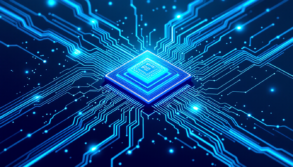 Illustration of smartphone processor chip with neural network pathways representing on-device AI capabilities