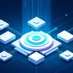 Abstract geometric illustration depicting centralized federal AI governance structure with interconnected organizational nodes