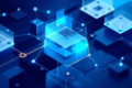 Abstract geometric illustration representing AI-powered security testing with network nodes and defensive layers