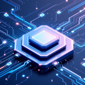 Abstract illustration of AI security architecture with protective layers surrounding neural network infrastructure