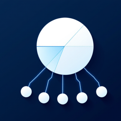 Abstract illustration depicting equity allocation with separated segment representing public benefit fund structure