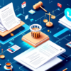 Abstract illustration depicting legal tension between platform terms of service and content licensing obligations