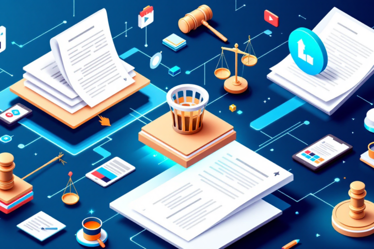 Abstract illustration depicting legal tension between platform terms of service and content licensing obligations