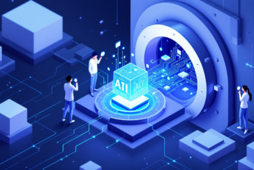 Editorial illustration depicting independent researchers examining AI systems with full access transparency