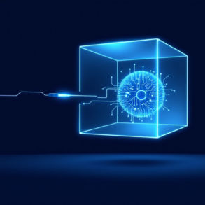 Illustration of an isolated AI system disconnected from network connections, representing Anthropic's decision to air-gap internal evaluations